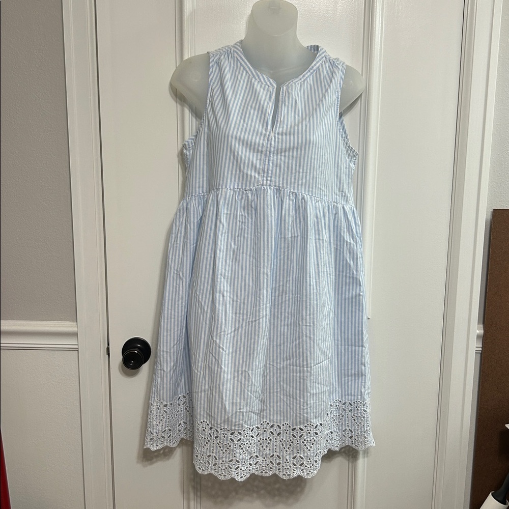 Blue and White Striped dress